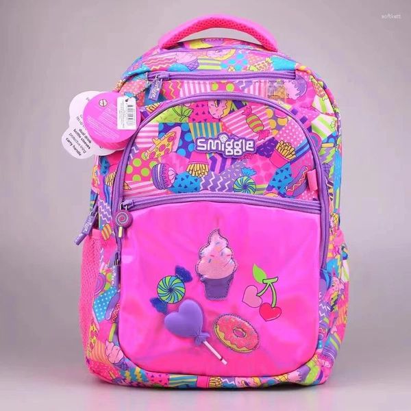 Sacos escolares Mochila infantil dos desenhos animados para meninas leve rosa pirulito vermelho bonito jardim de infância crianças saco lápis