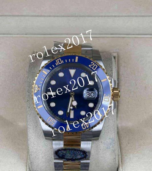 Clean Factory Uomo 116613LB 40mm Bicolore Oro Quadrante Blu Lunetta in Ceramica Oro 904L Acciaio Best Edition 3135 Movimento Automatico Orologio Vetro Zaffiro Impermeabile