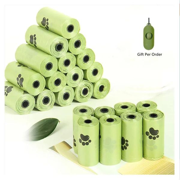 Sacos de cocô de cachorro, 30 rolos, atacado, ambientalmente degradável, saco de lixo para animais de estimação, dispensador de saco de resíduos, suprimentos para animais de estimação para cães