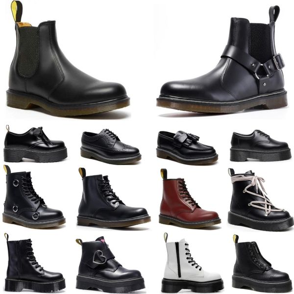 Дизайнерские мужские и женские ботинки Dr Martin, ботильоны, лоферы, кожаные зимние туфли на платформе, черные, белые, красные, на шнуровке, повседневная обувь на открытом воздухе, кроссовки