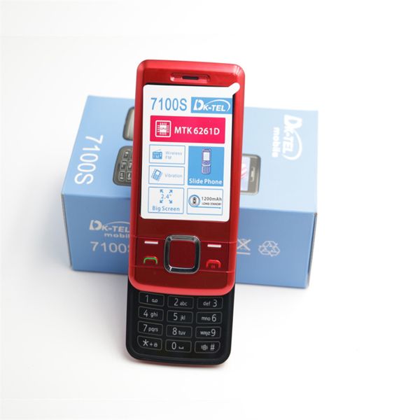 7100S Dual Sim 2,4-дюймовый GSM 2G мобильный телефон с крышкой для студентов, подарки старикам