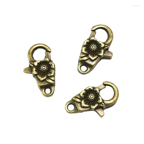 Schlüsselanhänger 15 Stück 24 13 8 mm Charms Karabinerverschluss antik bronzefarbene Zinklegierung Schlüsselanhänger DIY Schmuckzubehör