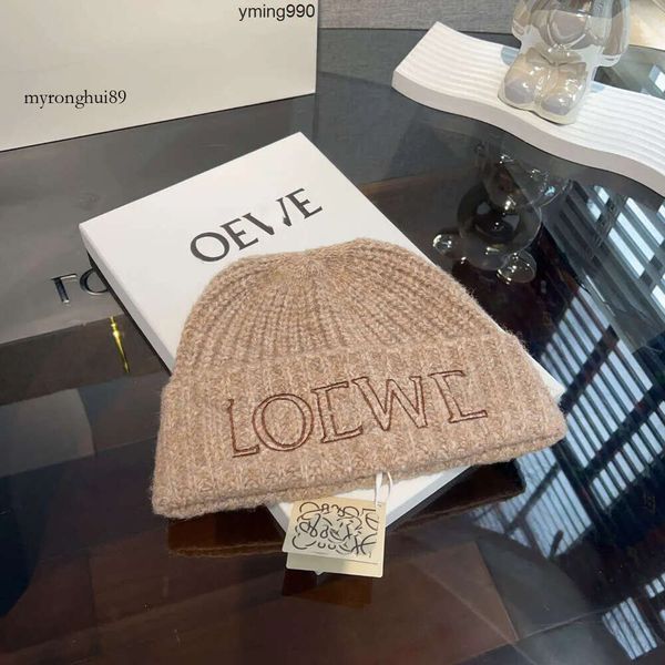 Chapéu de inverno m13 moda lã malha feminina e s designer gorro inverno cashmere lowewe tecido chapéu quente para homem presente aniversário