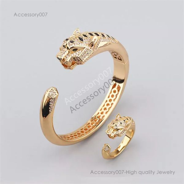 braccialetto di gioielli firmati braccialetti di lusso firmati per donna uomo braccialetto pantera braccialetti moda unisex per ogni occasione stile braccialetto anelli a forma di leopardo