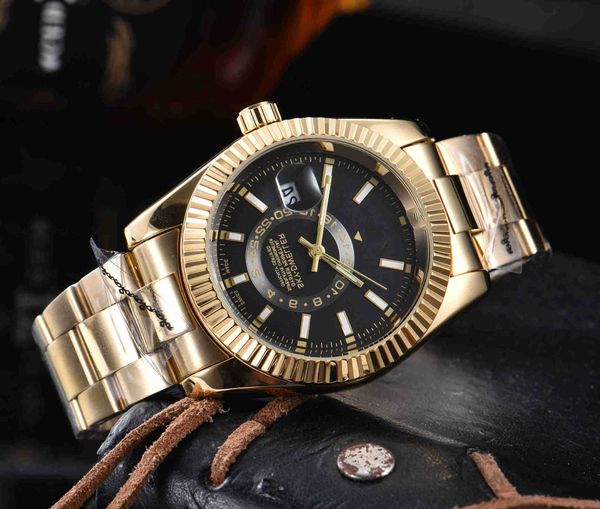 Eine originale 1-zu-1-Großhandels-Top-Original-Ro-lxx-Uhr im Online-Shop, Quarz-Armbanduhr mit massivem Stahlband, Business-Herrenuhr mit Geschenkbox
