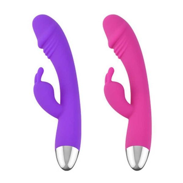 Bastone da massaggio vibrante femminile, masturbatore per pene, masturbatore riscaldante per clitoride, bastone per coniglio in silicone 231129