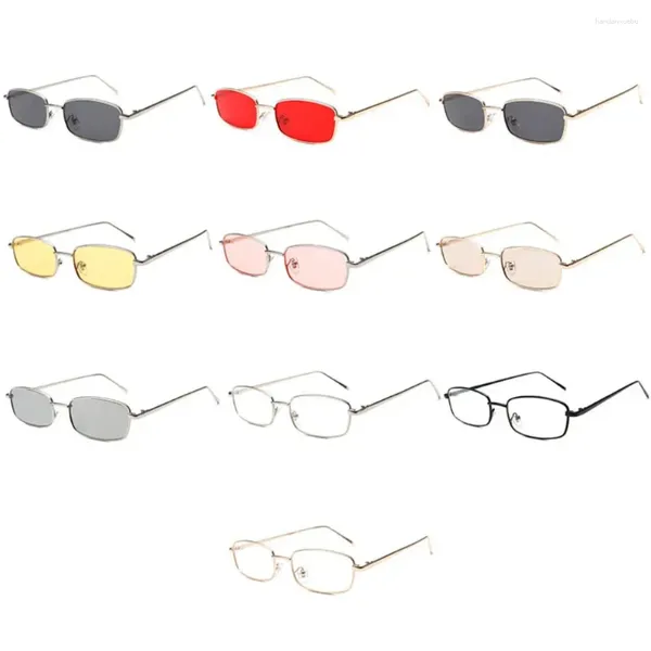 Occhiali da sole in metallo occhiali Harajuku giapponesi oversize anti-blu decorativi oro argento nero occhiali da vista per la cura della vista montatura da donna uomo