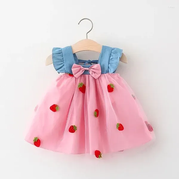 Mädchen Kleider 2024 Sommer Baby Mädchen Kleidung Prinzessin Kleid Für 1 Jahr Geburtstag Party Infant Kleidung Kleinkind Sommerkleid