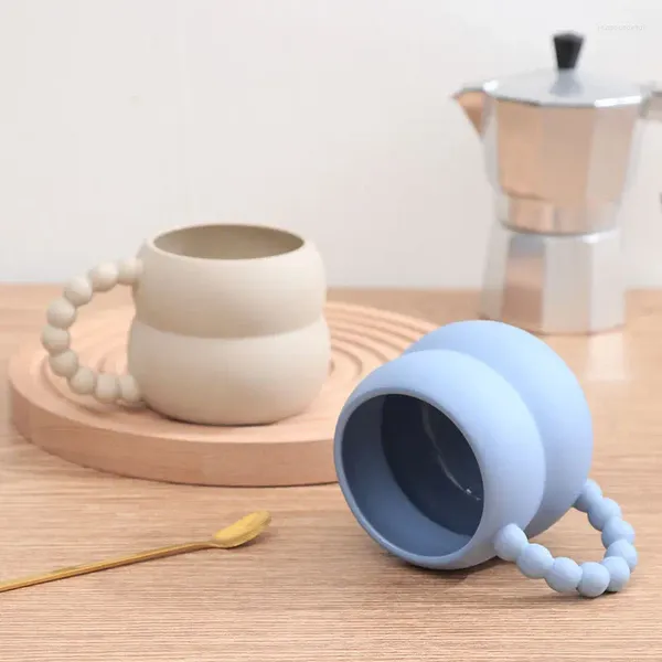 Copos descartáveis palhas ins criativo retro cerâmica respingo tinta onda ponto caneca café copo de leite design minimalista casa casal água