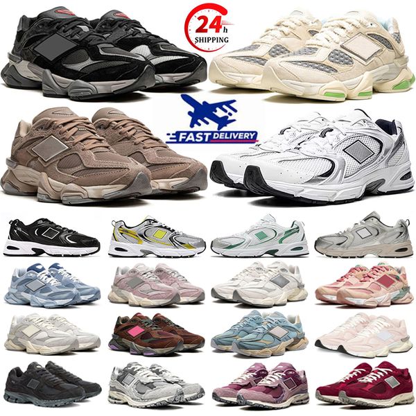 Tasarımcı 9060 530 Ayakkabılar Erkek Kadınlar 9060'lar Siyah Castlerock Mantar Tuğlaları Ahşap 2002r Pack Phantom 550 Beyaz Yeşil Erkek Eğitmenler Sneakers Spor