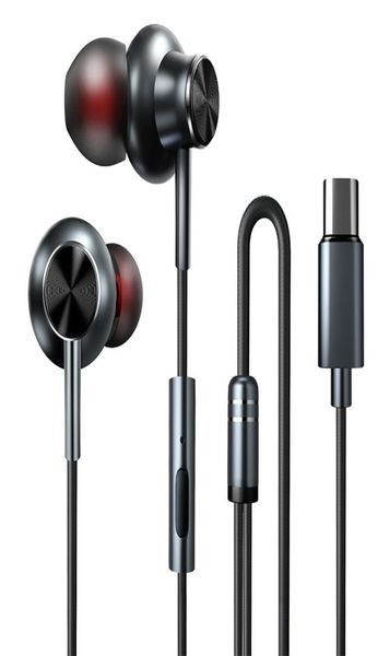 Tipo C Auricolare Audio Bass Cuffie USB C con microfono Cuffie Tipo C per Xiaomi Stereo 3D HiFi Sound Sport Auricolari7663106