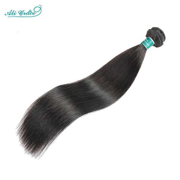 Ali graça cabelo brasileiro feixes de cabelo reto 134 pçs feixes de cabelo humano em linha reta 28 30 32 Polegada remy tecer cabelo cor natural 240118