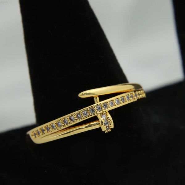 Luxo dubai anel de unhas jóias strass zircônia anel feminino latão zircão anel de unhas charme