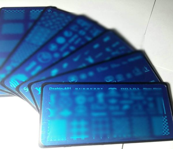 6 шт. Бренд LO GO Design Nail Art Stamping Plate Stamp Big XL Designs Image Plate NEW DIY Transfer Polish Print Template с Plas5223034