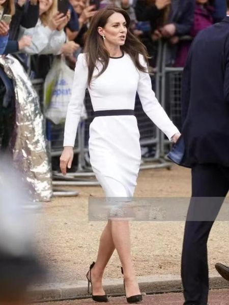 Kate princesa estilo verão novo de alta qualidade designer moda feminina celebridade festa lindo casual elegante vestido lápis branco