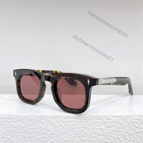 New Vintage Fashion Occhiali da sole di alta qualità JACQus JMMIMS DEVAUX Solid Thick Import Acetato Frame TAC Lens Donna Uomo AAA + Originale