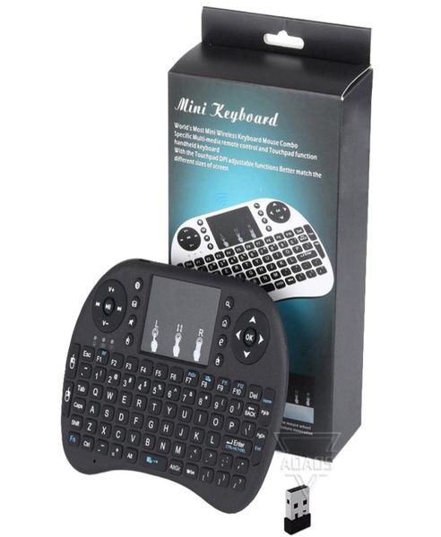 Беспроводная клавиатура Mini Rii i8 24G, английская воздушная мышь, клавиатура с дистанционным управлением, сенсорная панель для Smart Android TV Box, ноутбука, планшета PC5098813