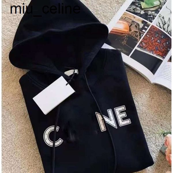 2024 Sonbahar Kış Yeni Tasarımcı Erkek Kadınları Hoodies Sweatshirts Çift Basit Perçinler Baskılı Mektuplar Sıradan Gevşek Gevşek Kapüşonlu Polar Sweater Hoodie