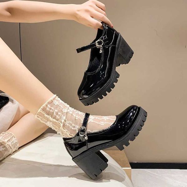 Scarpe eleganti Suola in gomma di alta qualità Piattaforma stile giapponese Scarpe Lolita Donna Vintage Morbide Sorelle Scarpe per ragazze Scuola