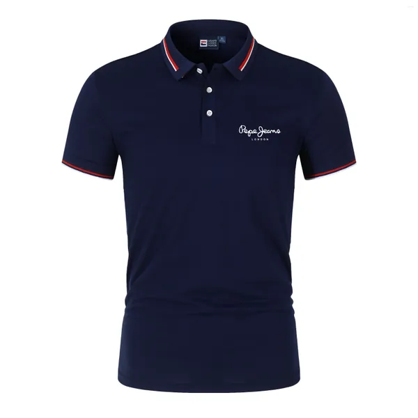 Polos masculinos 2024 verão camisa polo casual respirável gola de manga curta moda esportes ao ar livre beisebol topo camiseta