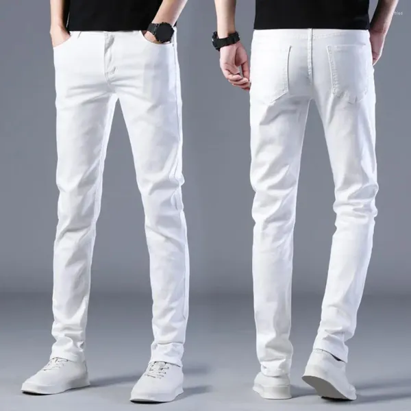 Pantaloni da uomo Pantaloni da lavoro con zip da uomo stile slim fit con tasche elastiche tessuto traspirante per il massimo comfort