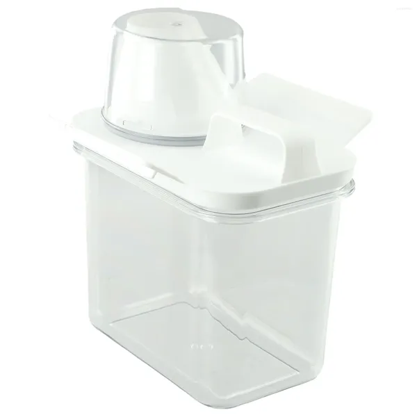 Дозатор для жидкого мыла, герметичный контейнер для стирального порошка, контейнер для стирального порошка с мерным стаканчиком для хранения смягчителя, отбеливателя