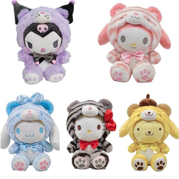 20 CM Kawali Tiger Kuromi Plushie Cartoon Cosplay Kitty Melody Cuscino Peluche Anime Kid Toys Cartoon Anime Collection Per Regalo 6 Stili