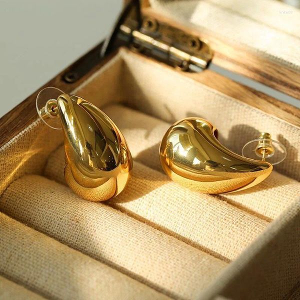 Orecchini pendenti TAWAS da donna vintage placcati in oro 21k in acciaio inossidabile con goccia d'acqua eleganti parti per feste di matrimonio da donna