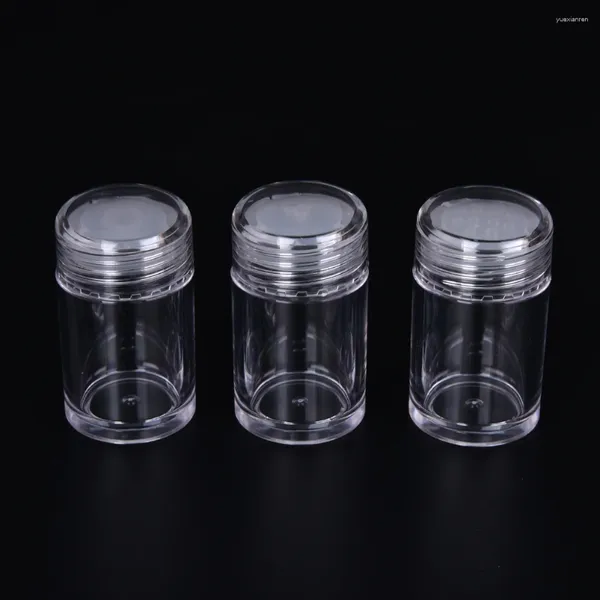 Sıvı Sabun Dispenser 1 PC Marka Şeffaf Plastik 10ml Empry Kozmetik Sifter Gevşek Toz Kavanozlar Konteyner Vidalı Kapak DIY Makyaj