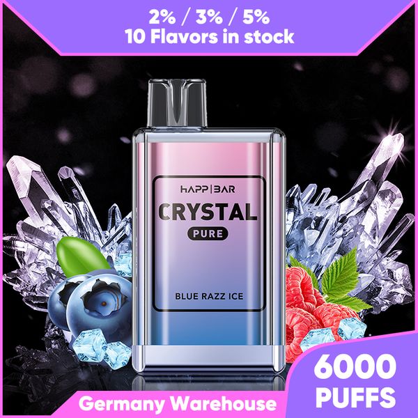 слойка 6000 vape Crystal E Zigaretten Mesh катушка 10 вкусов одноразовая электронная сигарета слойка со склада ЕС