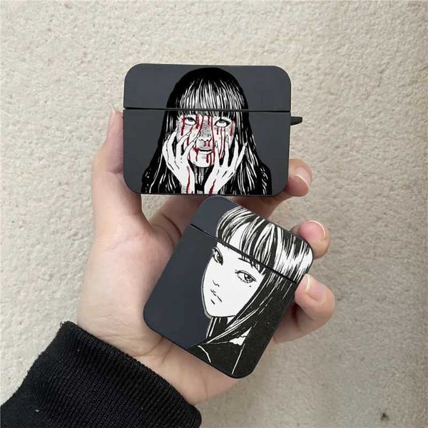 Handyhüllen Anime Tomie Rache Junji Ito Horror Cartoon Kopfhörerhülle für Airpods Pro 2 3 Drahtloses Kopfhörerzubehör für Air Pods 3 Hülle