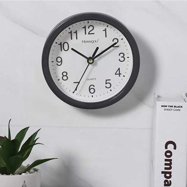 Orologi da parete Orologi da parete piccoli minimalisti con cornice Colori caramelle in plastica trasparente Muto 15 cm Orologio da appendere Orologio Soggiorno Decorazioni per la casa