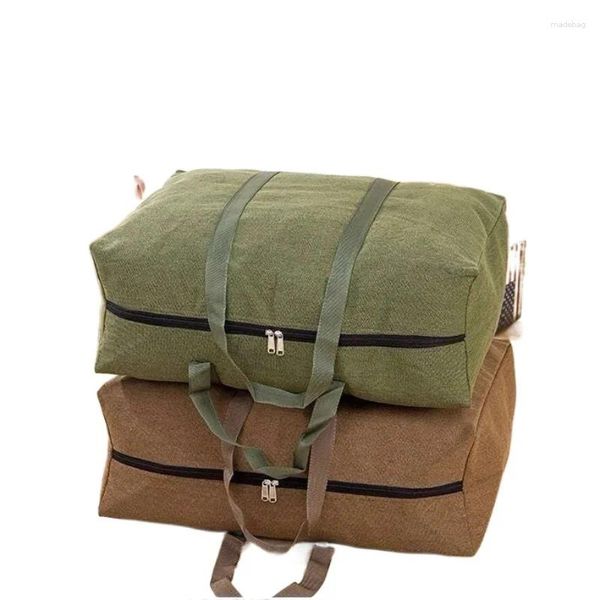 Sacos de compras extra grande capacidade canva valise saco de bagagem de linho grosso resistente à poeira à prova de umidade em movimento pano viagem