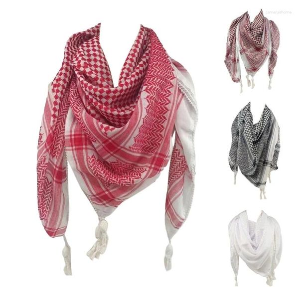 Lenços padrão de treliça keffiyeh lenço árabe lenço para aventuras ao ar livre