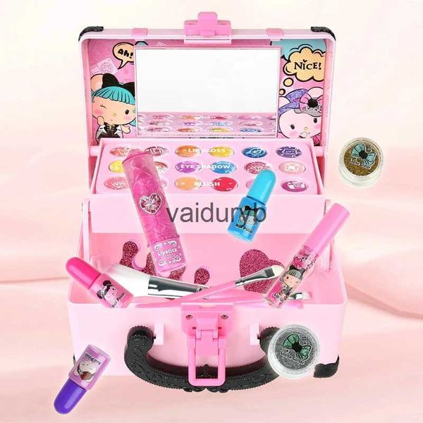 Bellezza Moda ldren Trucco Cosmetici Scatola Principessa Giocattolo per bambini ldren's Pretend Play Set Rossetto Ombretto Sicurezza Giocattoli non tossici Kit per Girlvaiduryb