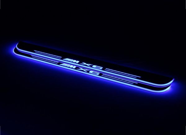 Impermeabile Moving LED Benvenuto Pedal Car Piatto dello Scuff Pedale Davanzale della porta Pathway Luce per BMW X6 F16 E71 E728746338