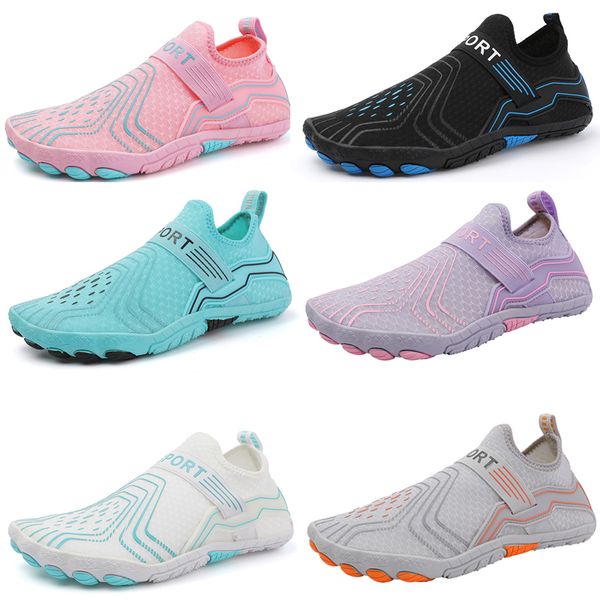 Scarpe per sport acquatici in gomma Estate Spiaggia Pantofole da surf a piedi nudi Seaside River Aqua Shoe Uomo Five Fingers Scarpe unisex Nuoto Eur 35-47