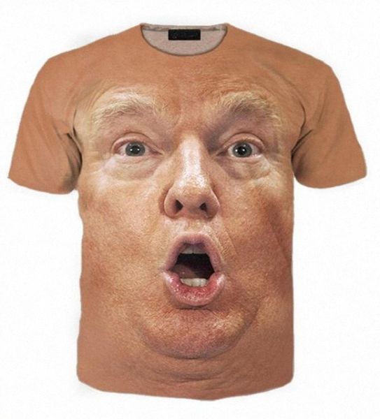 Nova moda masculina Donald Trump camiseta estilo verão engraçado unissex impressão 3D casual camiseta tops plus size l1pX2202405