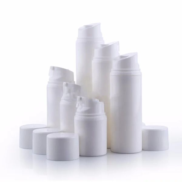 Toptan 30ml 50ml 80ml 100ml 120ml 150ml havasız şişe süngü pompası beyaz vakum kabı boş kozmetik ambalaj plastik tüp zz