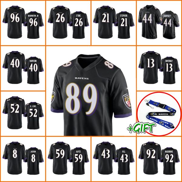 Maglie da calcio personalizzate all'ingrosso Baltimore''Ravens''Men 8 Lamar Jackson 6 Patrick Queen 21 Brandon Stephens 42 Patrick Ricard Women Youth Black Vapor Limited Jersey