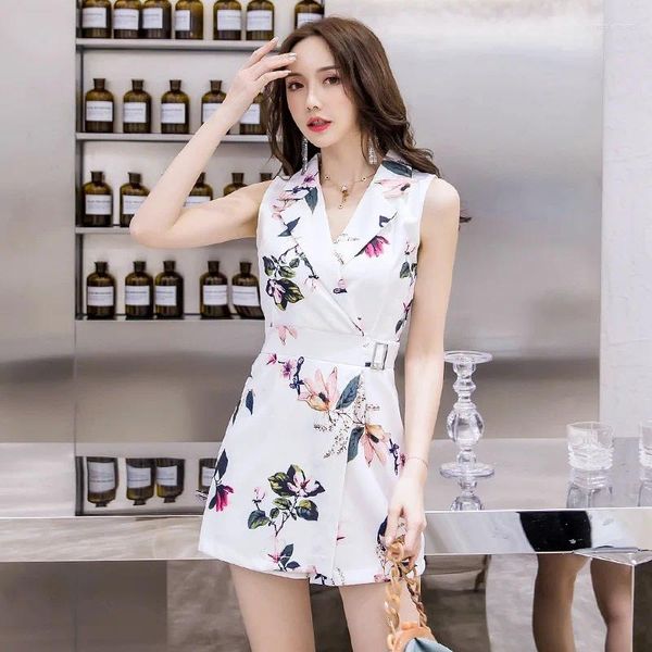 Vestidos de festa Hong Hu vestido formal para mulheres 2024 irmã real terno colarinho macacão noite jantar escritório shorts