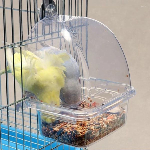 Outros suprimentos de pássaros alimentador para budgerigar canário papagaio tentilhões periquito semente recipiente de alimentos plástico fácil de instalar durável