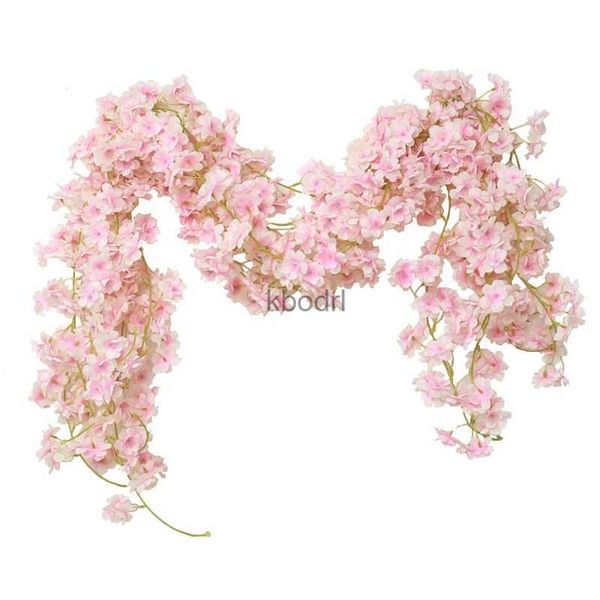 Finto verde floreale DociDaci 180CM Fiori artificiali Sakura Vite Giardino di nozze Arco di rose Decorazione per la casa Festa di Natale Pianta di album di seta finta YQ240125