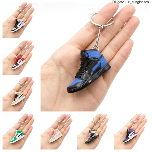 Yaratıcı mini PVC spor ayakkabılar erkekler için anahtarlıklar kadın spor ayakkabıları anahtar zinciri çanta zinciri basketbol ayakkabı anahtar tutucu toplu fiyat 48s2