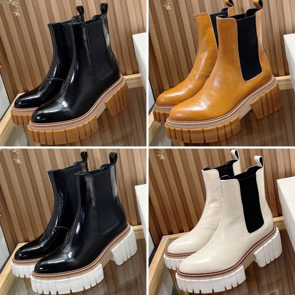 Designer Stella McCartney Emilie Botas Desgaste plataforma resistente conforto Chelsea botas femininas marca preta d4dt #