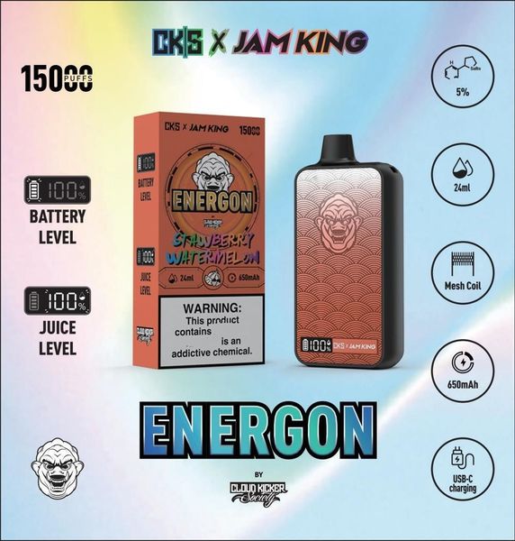 Jam King CKS 15000 puffs Armazém em alemão atacado puff 16k puff tornado 24ml 12 sabores Tela de exibição Bobina de malha recarregável 650mah vaper fábrica vape china