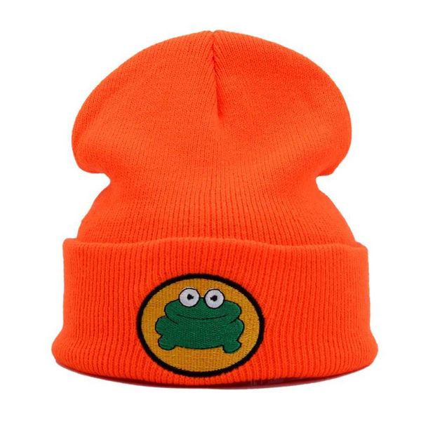 Berretti con teschio/teschio Cosplay carino Cartoon TV Parappa The Rapper Frog Cappelli con berretti lavorati a maglia unisex 240125