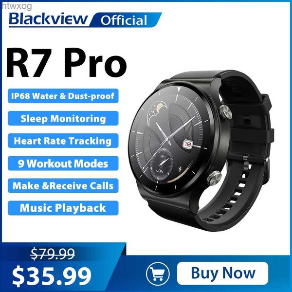 Relógios inteligentes Blackview 2023 R7 Pro IP68 à prova d'água Fitness Smart Watch Bluetooth Calling Storage SmartWatch para homens mulheres Android IOS YQ240125