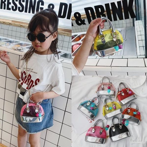 Новейшие детские сумки, корейская мода, мини-кошельки принцессы для маленьких девочек, милые желейные прозрачные сумки на ремне, сумка для монет, сумка для закусок5397057
