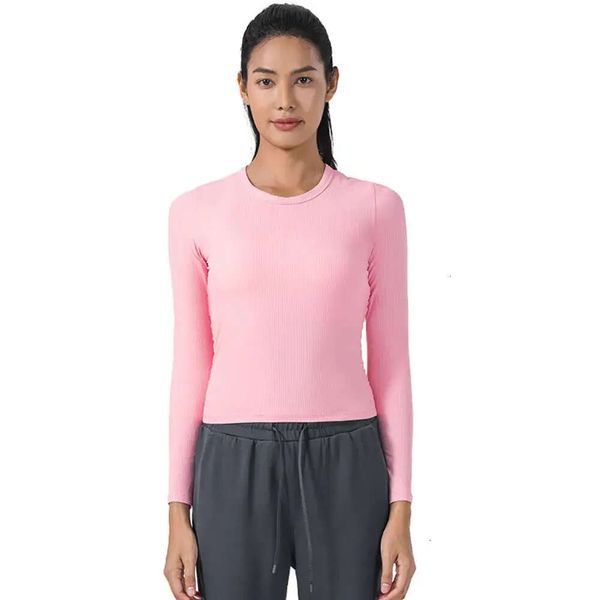 Camicie yoga a maniche lunghe Lu-162 Top sportivo Fitness Yoga Tee Gym Abbigliamento sportivo per le donne Gym Femme Jersey Mujer Running Outf 57